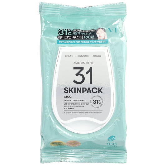 VT Cosmetics, 31 Skin Pack, Cica, 100 Sheets
