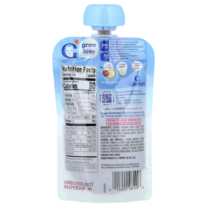 Gerber, Fruit Puree, Yogurt & Whole Grains, 12+ Months, Cherry Banana Vanilla, 3.5 oz (99 g)