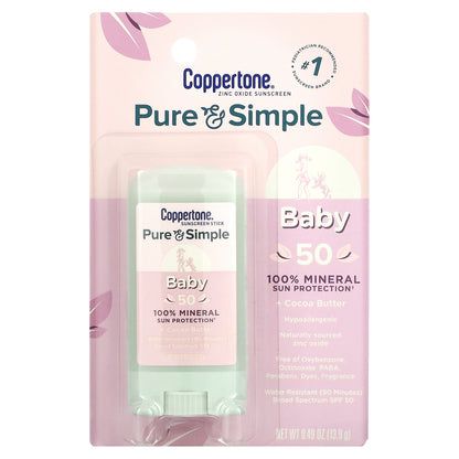 Coppertone, Baby, Sunscreen Stick, SPF 50, 0.49 oz (13.9 g)