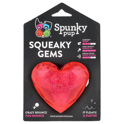 Spunky Pup, Squeaky Gems, Heart, 1 Toy