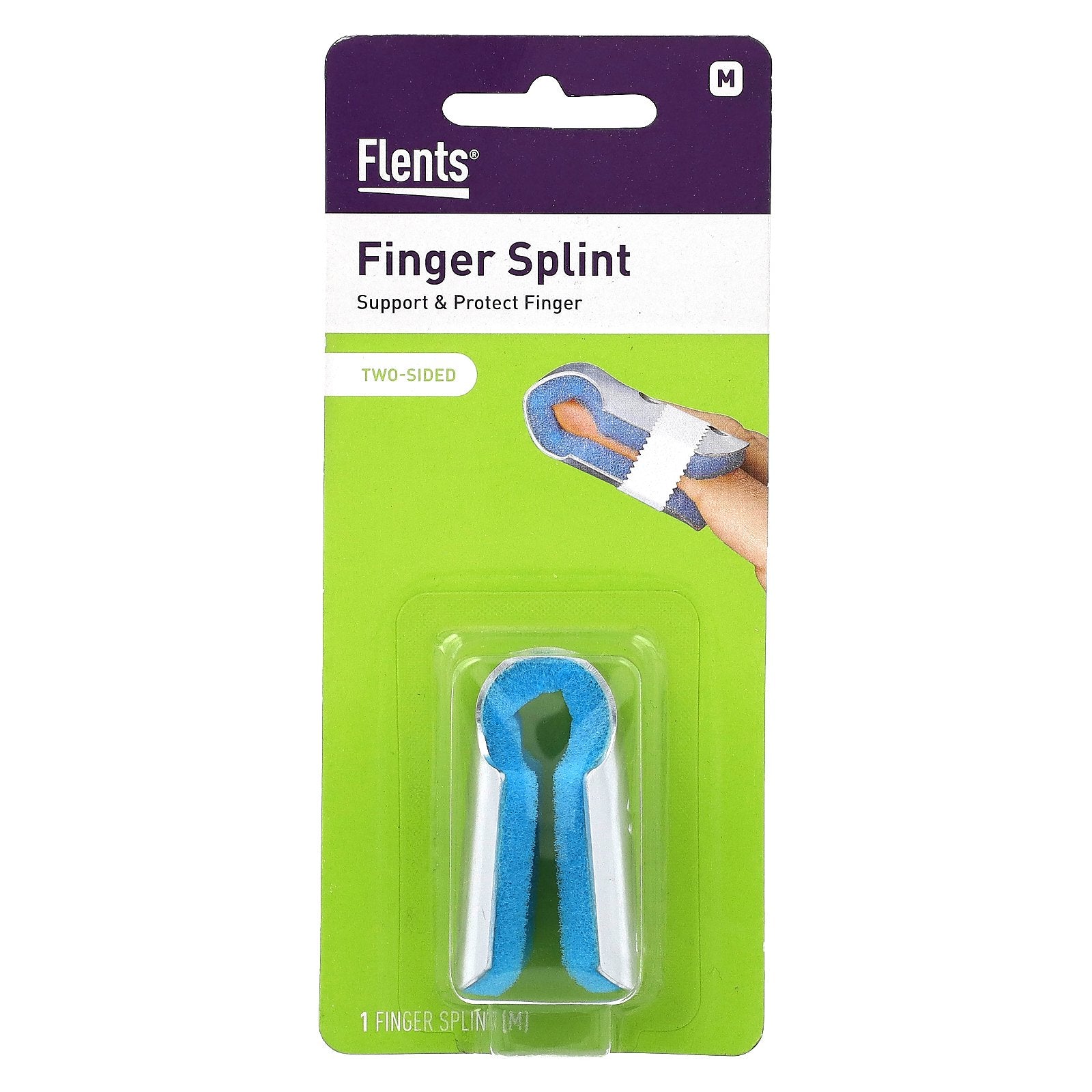 Flents, Finger Splint, Two Sided, Medium, 1 Count