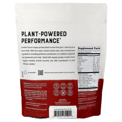 Live Conscious, Vegan Protein, Cosmic Cacao, 1.07 lb (484 g)