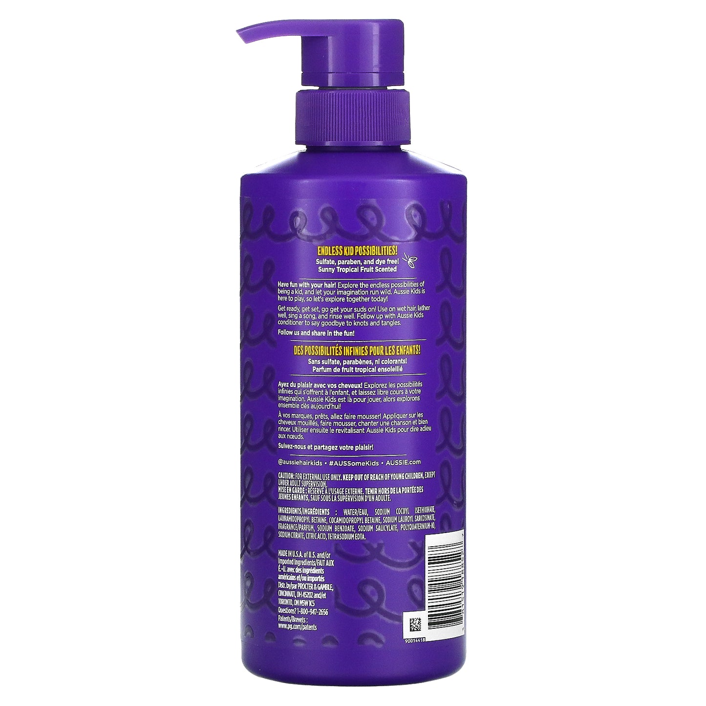 Aussie, Kids, Curly Shampoo, Sunny Tropical Fruit, 16 fl oz (475 ml)