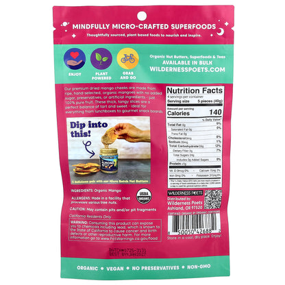 Wilderness Poets, Dried Mango Cheeks, 6 oz (170 g)