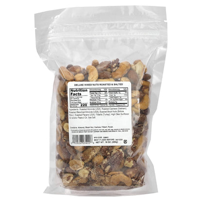 Bergin Fruit and Nut Company, Deluxe Mixed Nuts, Roasted & Salted, 16 oz (454 g)