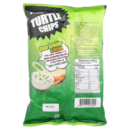 Orion, Turtle Chips, Sour Cream Onion, 5.64 oz (160 g)