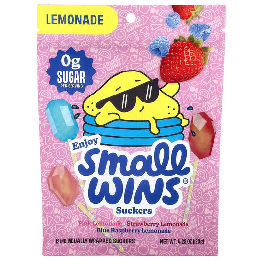Enjoy Small Wins, Suckers, Lemonade, 12 Count, 4.23 oz (120 g)