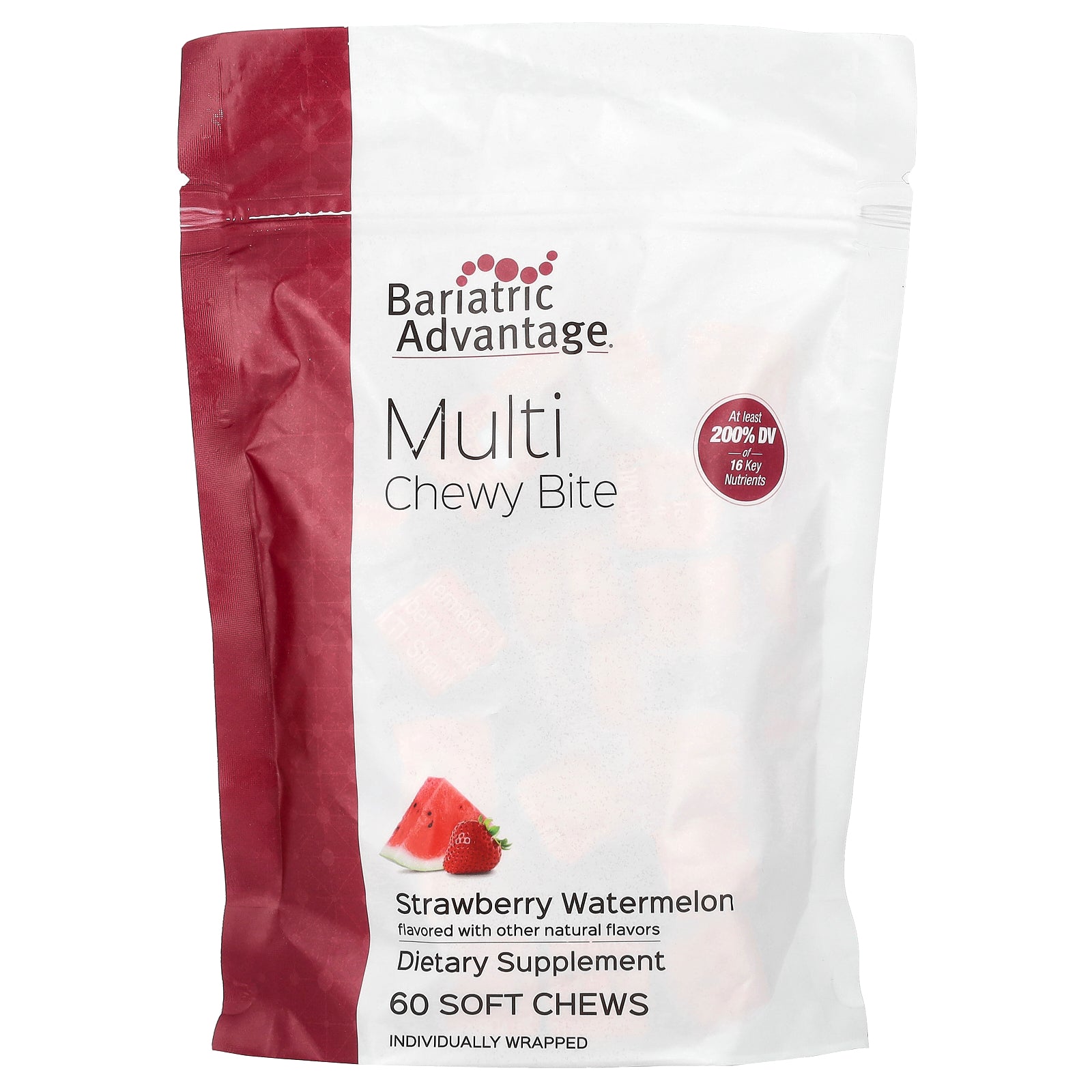 Bariatric Advantage, Multi Chewy Bite, Strawberry Watermelon, 60 Soft Chews