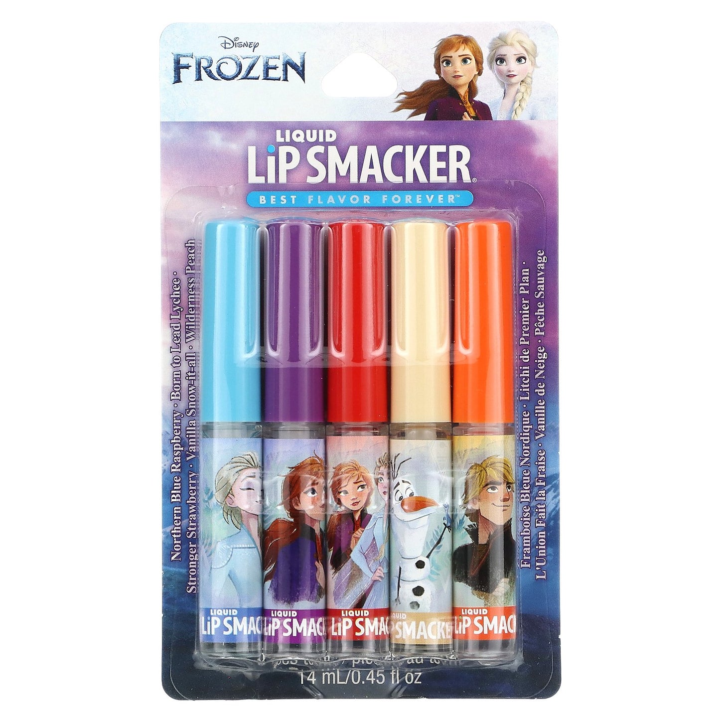 Lip Smacker, Disney Frozen, Liquid Lip Gloss, Variety Pack, 5 Pack, 0.45 fl oz (14 ml)