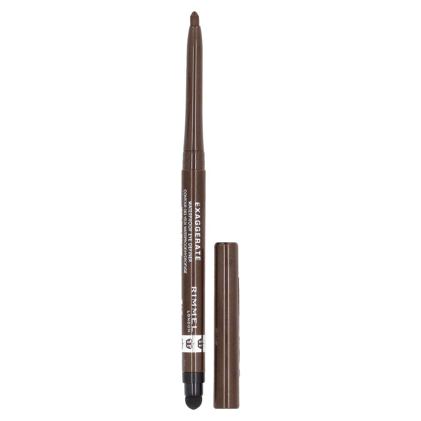 Rimmel London, Exaggerate Waterproof Eye Definer, 212 Rich Brown, 0.009 oz (0.28 g)