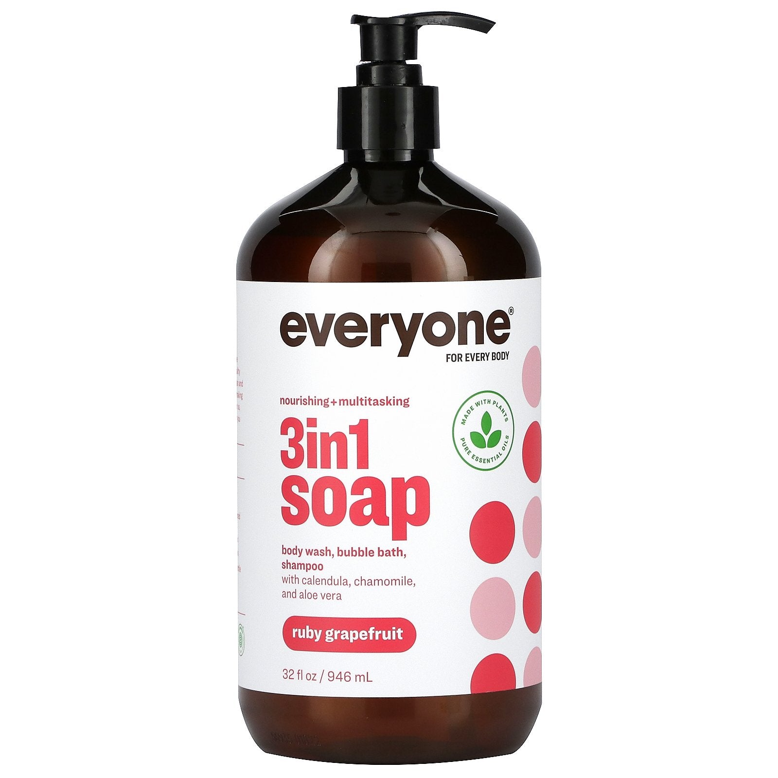 Everyone, 3 In 1 Soap, Ruby Grapefruit,  32 fl oz (946 ml)