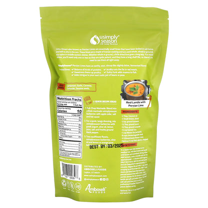 USimplySeason, Dried Lime, Persian Limes (Limu Omani), Whole, 4 oz (113 g)