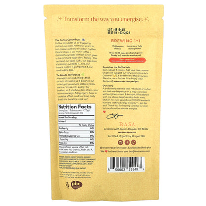 Rasa, Adaptogen-Packed Herbal Coffee Alternative, Original, 8 oz (226 g)