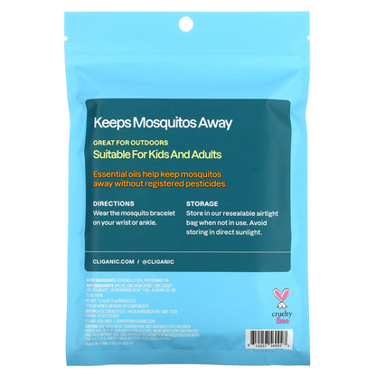 Cliganic, Mosquito Repellent Bracelet, One Size Fits All, 10 Bracelets