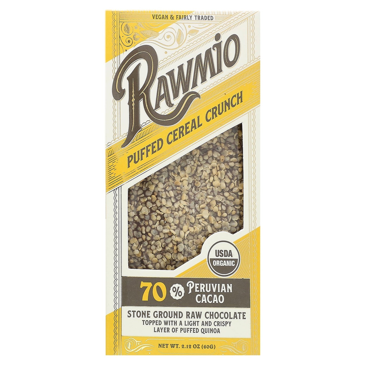 Rawmio, Stone Ground Raw Chocolate, Puffed Cereal Crunch, 2.12 oz (60 g)