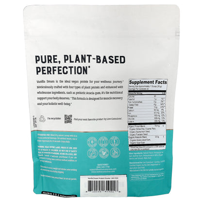 Live Conscious, Vegan Protein, Vanilla Dream, 1.15 lb (520 g)