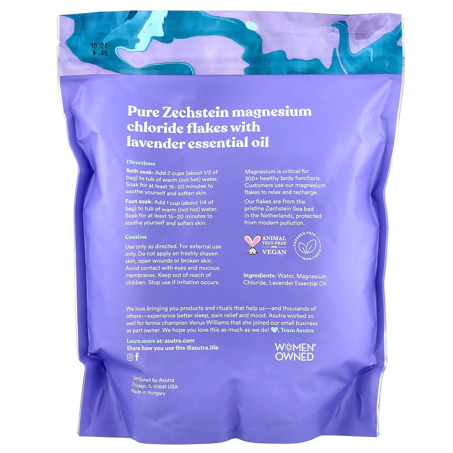 Asutra, Magnesium Chloride Flakes, 32 oz (907 g)