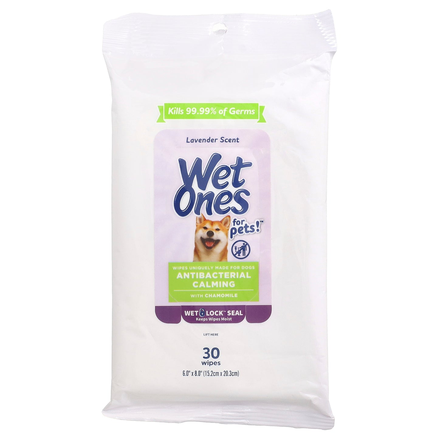 Wet Ones, For Pets™ Antibacterial Calming  Wipes, For Dogs, Lavender, 30 Wipes