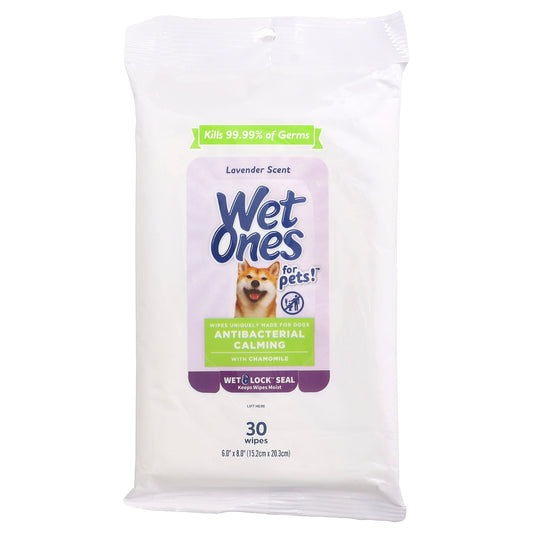 Wet Ones, For Pets™ Antibacterial Calming  Wipes, For Dogs, Lavender, 30 Wipes