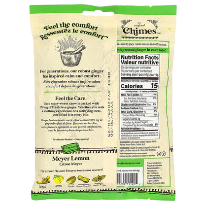 Chimes, Ginger Chews, Meyer Lemon, 5 oz (141.8 g)