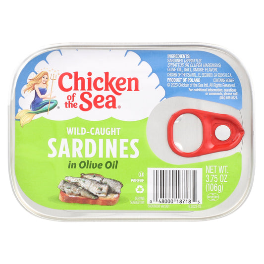 Chicken of the Sea, Wild-Caught Sardines in Olive Oil, 3.75 oz ( 106 g)