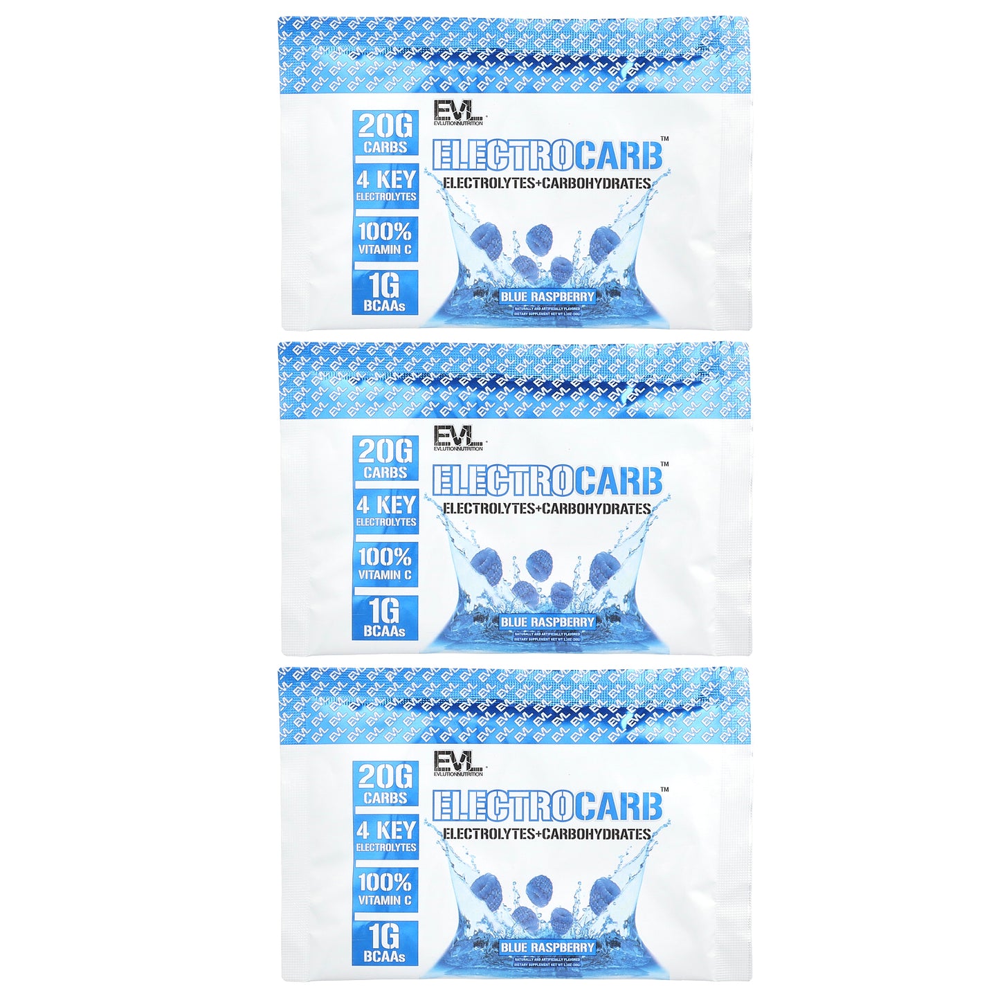 EVLution Nutrition, ElectroCarb™, Blue Raspberry, 1.1 oz (30 g)