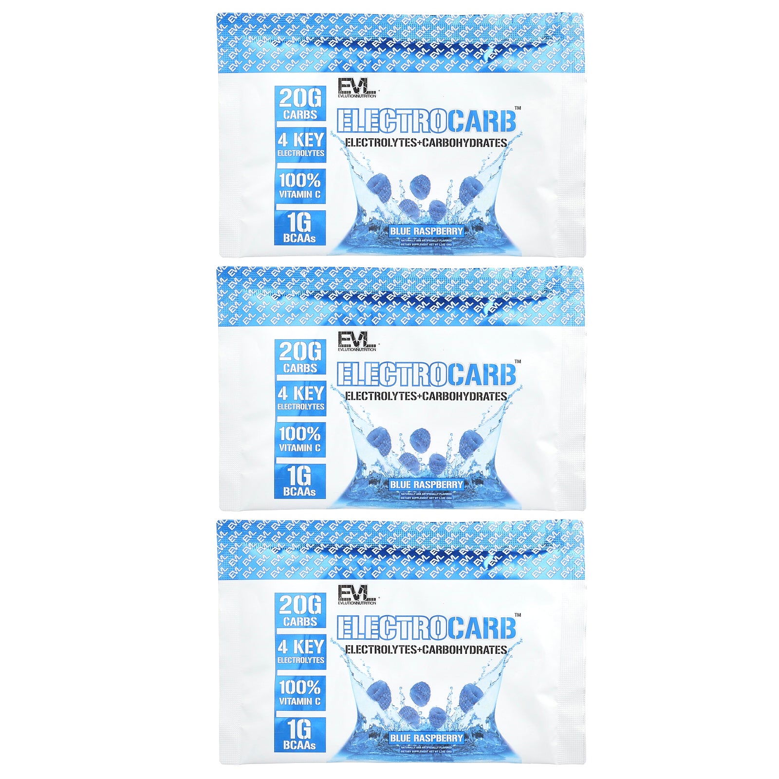 EVLution Nutrition, ElectroCarb™, Blue Raspberry, 1.1 oz (30 g)