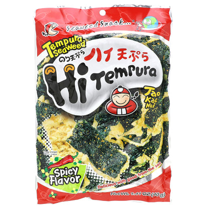 Tao Kae Noi, HiTempura Seaweed Snack, Spicy, 1.41 oz (40 g)