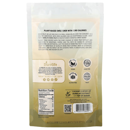 DURELIFE, Organic Monk Fruit Extract Powder, 5 oz (142 g)
