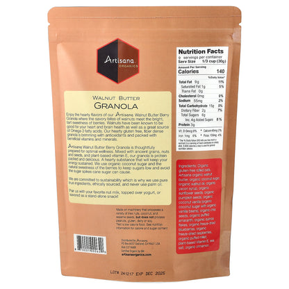 Artisana, Organics, Walnut Butter Granola, 10 oz (283 g)