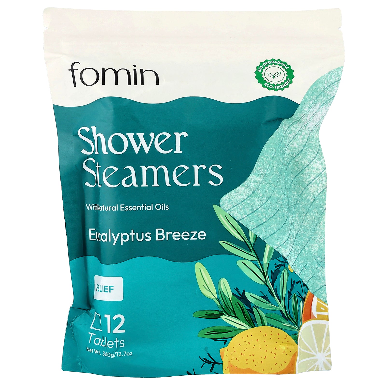 fomin, Shower Steamers, Eucalyptus Breeze, 12 Tablets