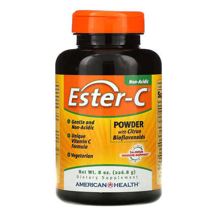 American Health, Ester-C, Powder with Citrus Bioflavonoids, 8 oz (226.8 g)