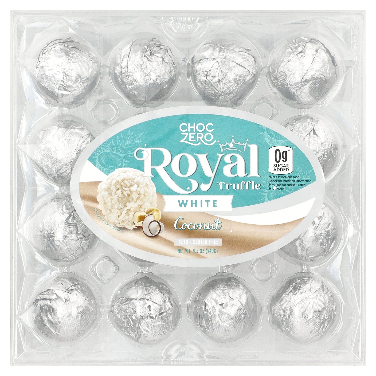 ChocZero, Royal Truffle, White, Coconut, 8.5 oz (240 g)