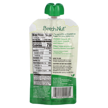 Beech-Nut, Protein & Fiber, 12+ Months, Apple, Yogurt, Raspberries, Purple Carrot & Oats, 3.5 oz (99 g)