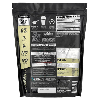 EFX Sports, Protalyn® Whey Protein Isolate, Vanilla Creme Wafer, 2 lb (907 g)