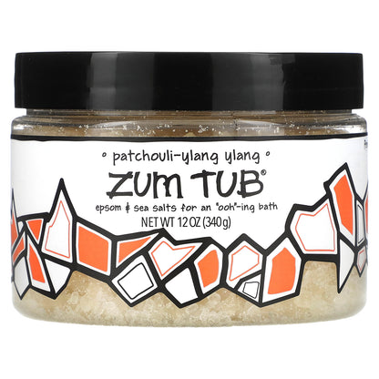 ZUM, Zum Tub, Epsom & Sea Salts, Patchouli-Ylang Ylang, 12 oz (340 g)