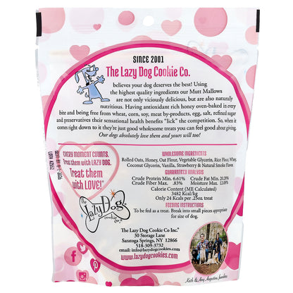Lazy Dog Cookie, Mutt Mallows®, Treats For Dogs, Strawberry Smoochies™, 5 oz (141.74 g)