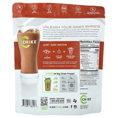 Chike Nutrition, Protein Iced Coffee, Caffe Mocha, 16.3 oz (462 g)