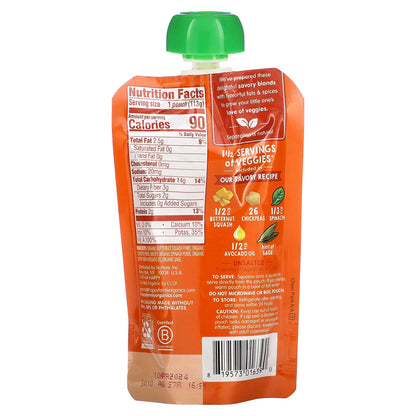 Happy Family Organics, Happy Baby®, Organic Squash, Chickpeas & Spinach, 6+ Months, 4 oz (113 g)