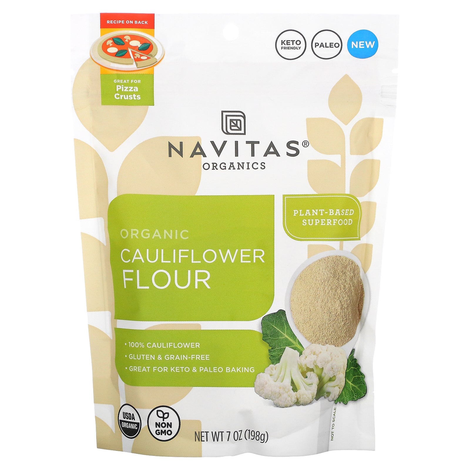 Navitas Organics, Organic Cauliflower Flour, 7 oz (198 g)