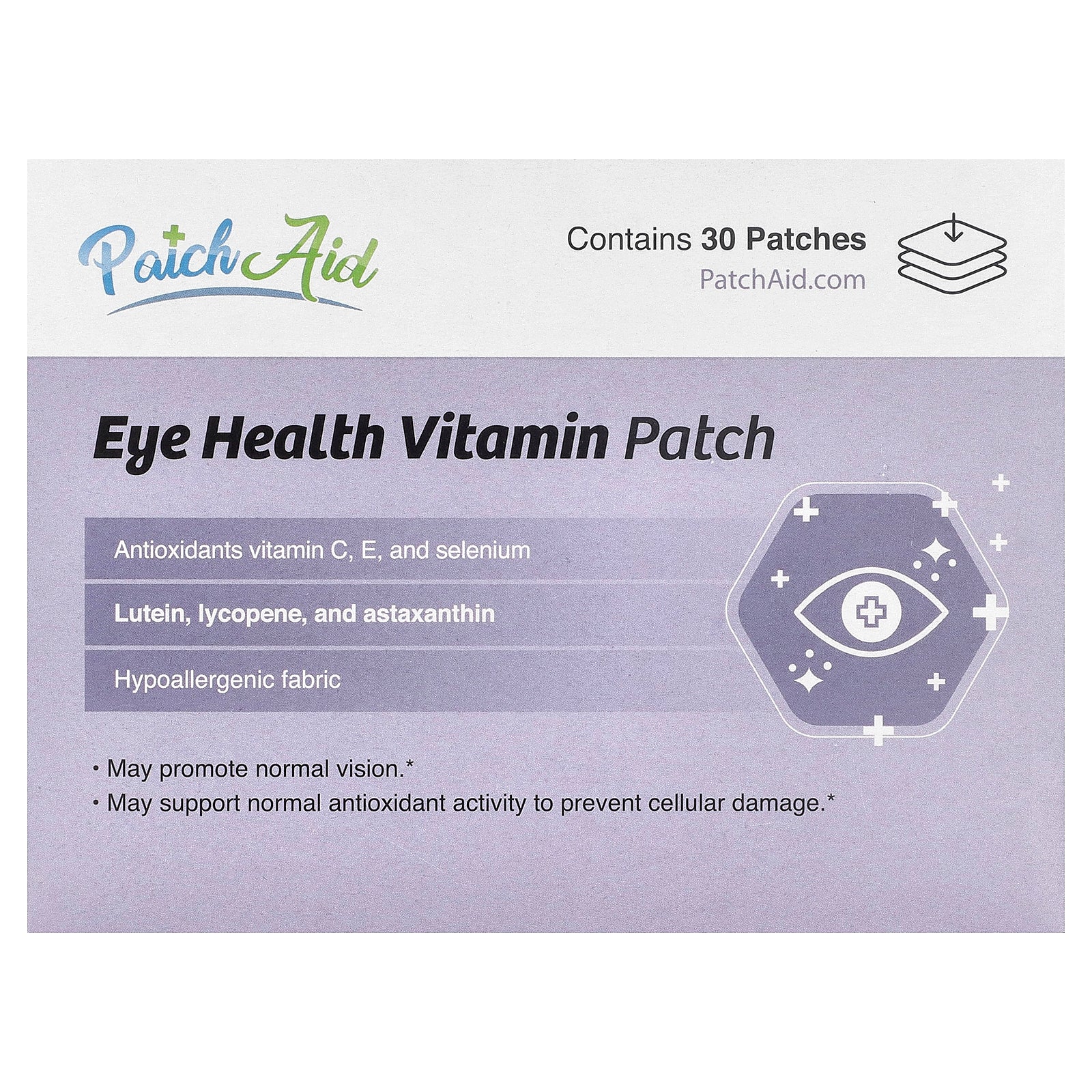 PatchAid, Eye Health Vitamin Patch, 30 Patches