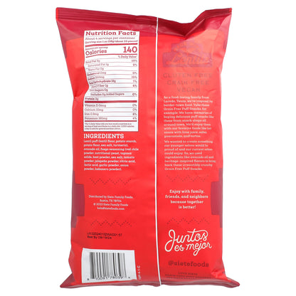 Siete, Grain Free Puff Snacks, Spicy Fuego, 4 oz (113 g)