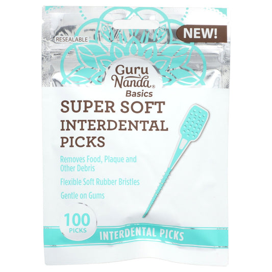 GuruNanda, Basics, Super Soft Interdental Picks, 100 Picks