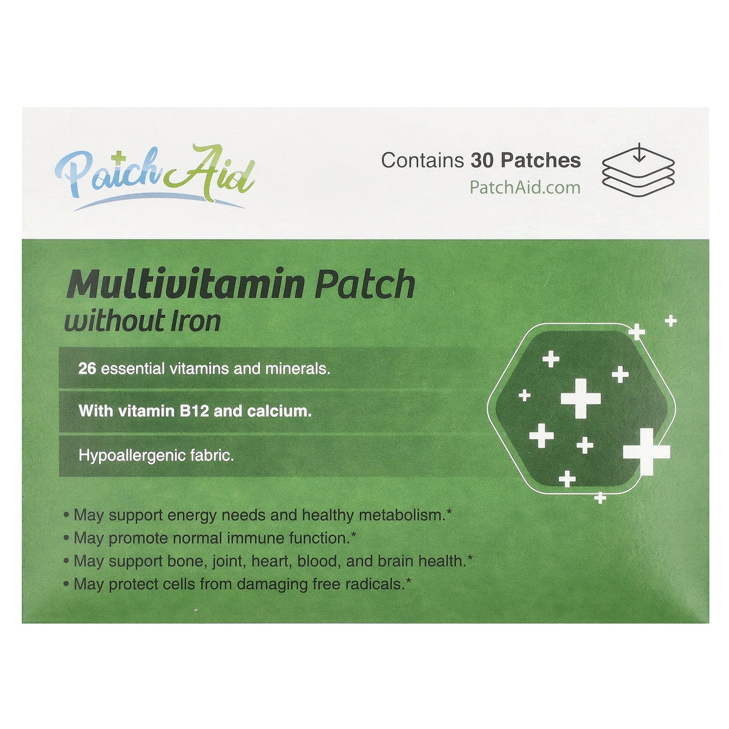 PatchAid, Multivitamin Patch without Iron , 30 Patches