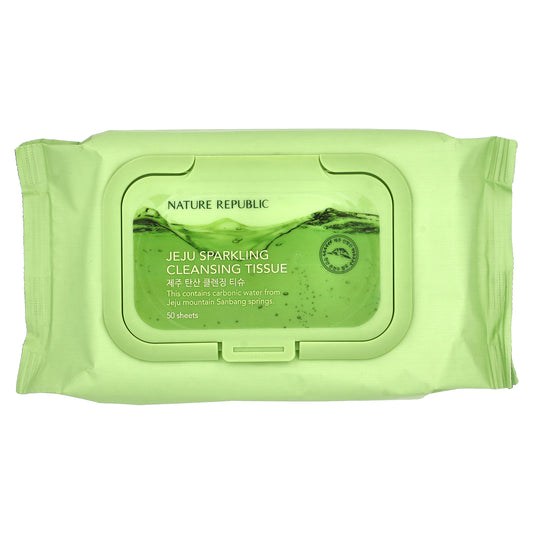 Nature Republic, Jeju Sparkling Cleansing Tissue, 50 Sheets