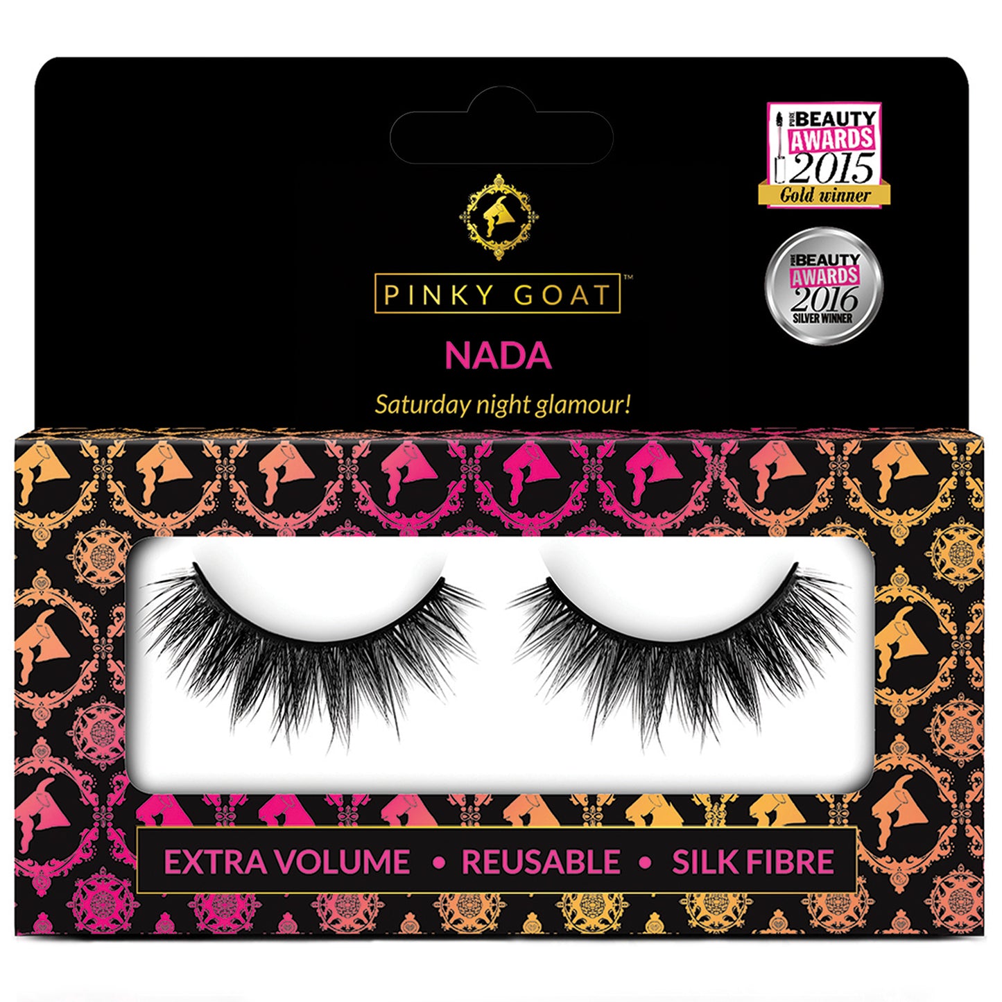 Pinky Goat, Nada, Extra Volume False Eyelashes, 1 Pair