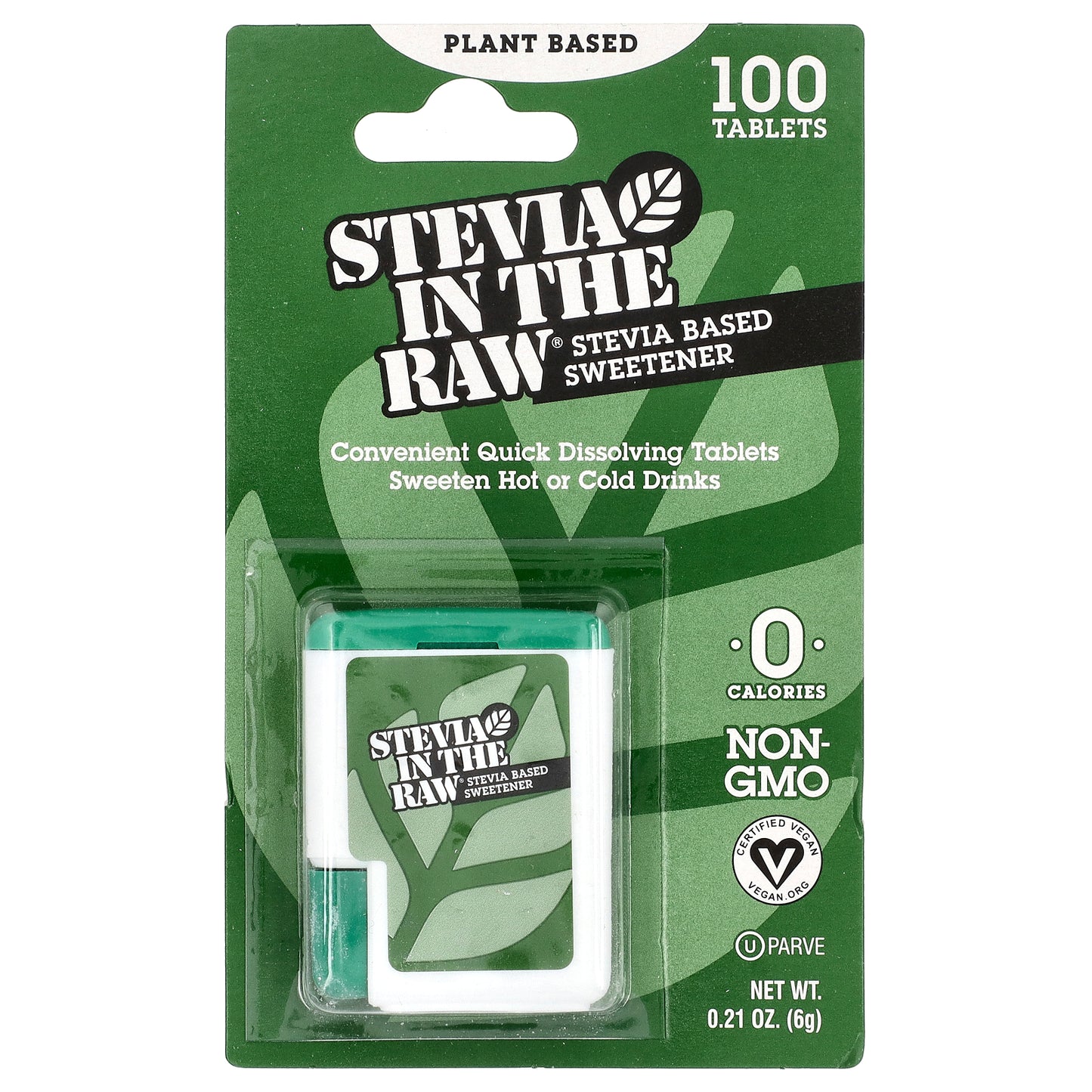 In the Raw, Stevia In The Raw®, Stevia Based Sweetener, 100 Tablets, 0.21 oz (6 g)