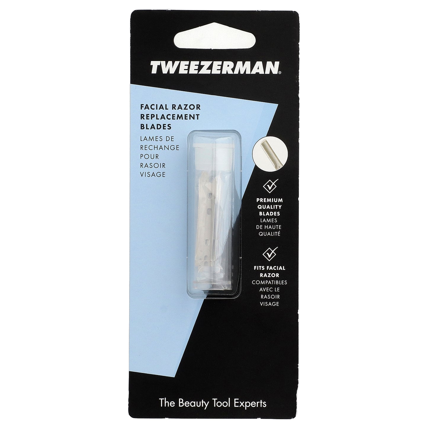 Tweezerman, Facial Razor Replacement Blades, 4 Count