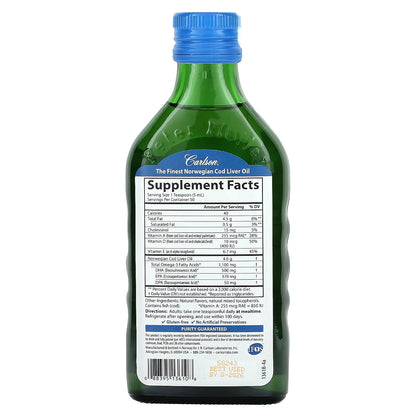 Carlson, Wild Norwegian Cod Liver Oil, Fruit Splash, 8.4 fl oz (250 ml)