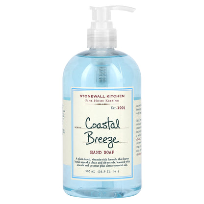 Stonewall Kitchen, Hand Soap, Coastal Breeze, 16.9 fl oz (500 ml)